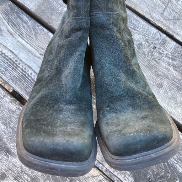 Nine West y2k era black suede heeled boots 6.5 - Picture 6 of 10